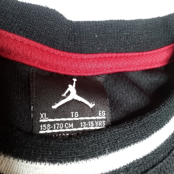 Jordan 23 AIR JORDAN Basketball Jersey Youth XL Black/White Stitch Letters/#'s - Picture 9 of 11